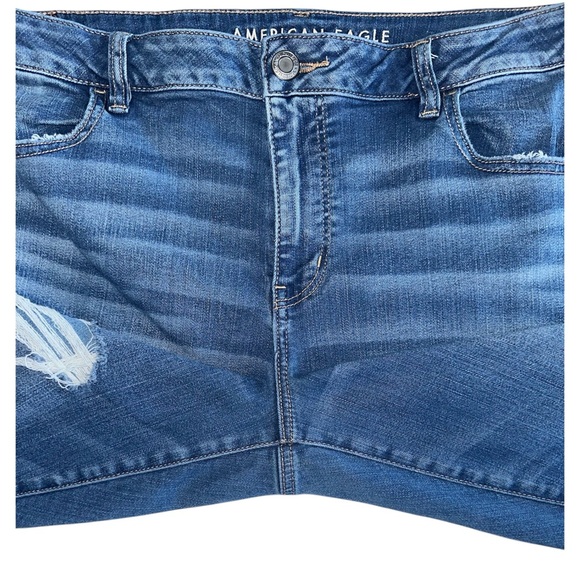 American Eagle Women’s Stretchy High Rise Ripped Distressed Skinny Jegging Jean - Picture 9 of 16